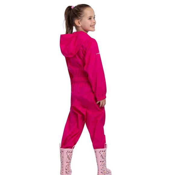 Trespass Childrens/Kids Button Waterproof Rain Suit / Gerbera - Picture 4 of 5